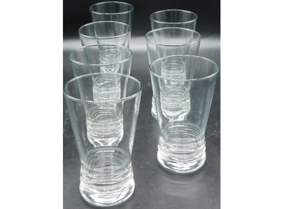Lot Of 7 Clear Glass Drinking Glasses