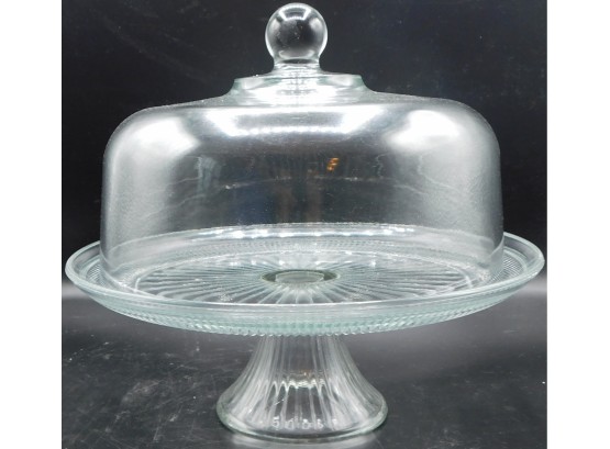 Glass Cake Platter With Lid