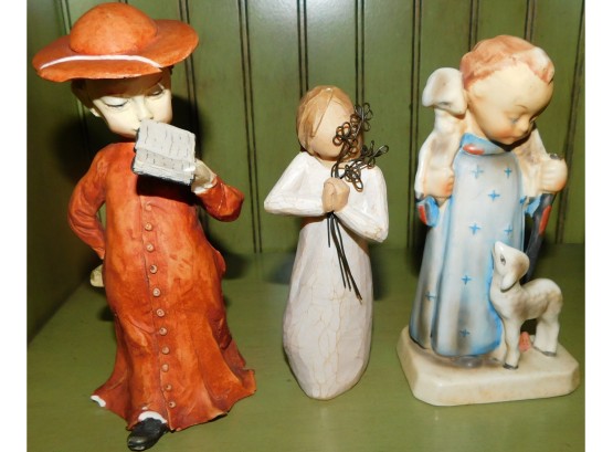 Lot Of 3 Assorted Ceramic Figurines