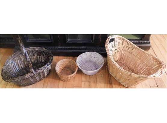 Lot Of 4 Assorted Baskets