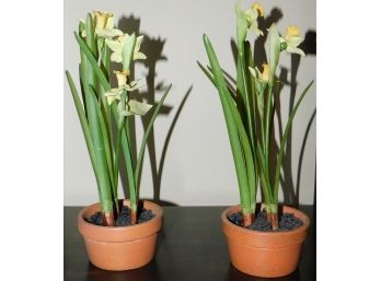 Pair Of Faux Potter Tulips (2)