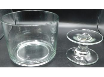 Pampered Chef Glass Pudding Bowl With Removable Base