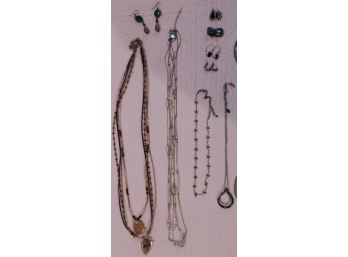 Lot Of 4 Costume Necklaces With Matching Earrings