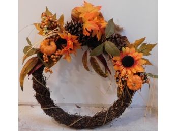 Floral Festive Fall Wreath