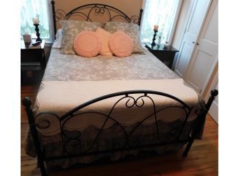 Pottery Barn Hollow Wrought Iron Bed Frame Set - Queen Size
