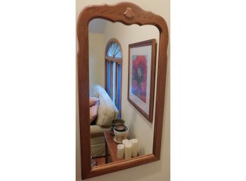 Large Hanging Wall Mirror With Wooden Frame