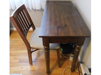 Sturdy Wooden Desk And Chair Set
