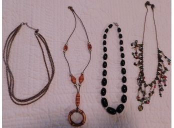 Lof Of 4 Assorted Beaded Necklaces