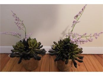 Pair Of 2 Faux Potted Plants