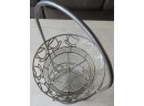 2-tier Silver Metal Fruit Basket