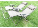 Outdoor Zero Gravity Lounge Folding Chair, Beige