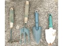 Assorted Set Of 4 Garden Hand Tools/shovels