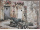 Beautiful Scene Of An Inviting Entry-way,decorated With Flowers - Framed Art