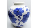 Beautiful Blue & White Floral Ceramic Vase