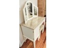 White Vanity With Mirror & Bench