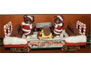 Express Line Battery Operated Christmas Train With Tracks & Villagers