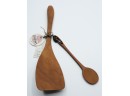 'chester P. Basil's' & 'Jonathan's'  Cherry Wood Cake Server, Spatulas And Spoon - Set Of 4