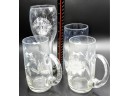 Assorted Set Of Glass Drinking Beer Mugs & Drinking Glass