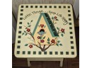 Handpainted Folding Accent Table