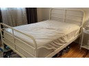 Full Size White Metal Headboard/foot Board Bed Frame