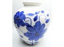 Beautiful Blue & White Floral Ceramic Vase