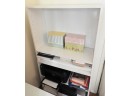 White Formica 2-Piece Bookshelf