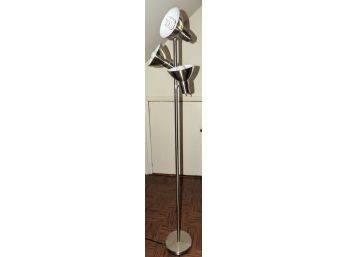 3-Light Adjustable Stainless Steel Floor Lamp