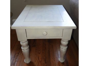 Broyhill White Painted End Table