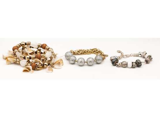 Lot Of 3 Beautiful Bracelets - Costume Jewelry