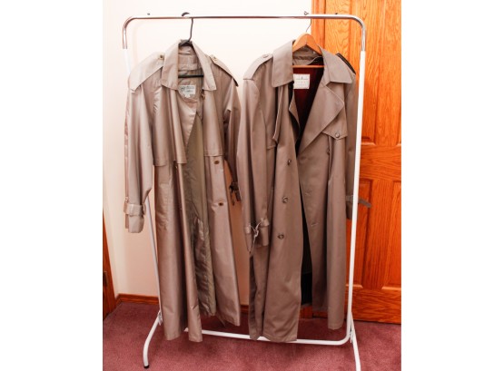 Lot Of 2 Trench Coats - Towne From London Fog & J. Gallery Size 12