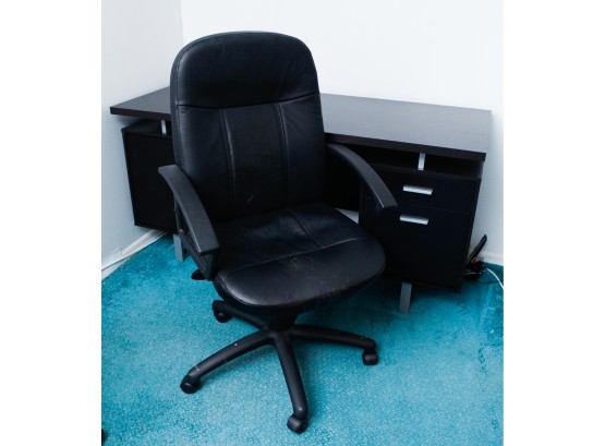 Office Desk W/ Adjustable Chair Included - Table L60' X H30' X D24' - Chair L25' X H43' X D27'