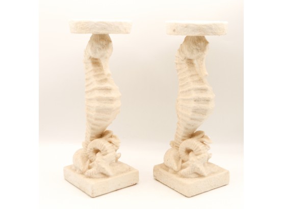 Pair Of Beautiful Sea Horse Candle Holders