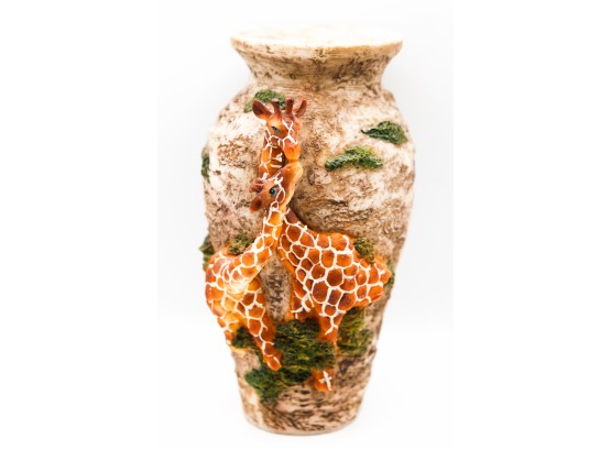 Adorable Giraffe's Kissing Decorative Vase