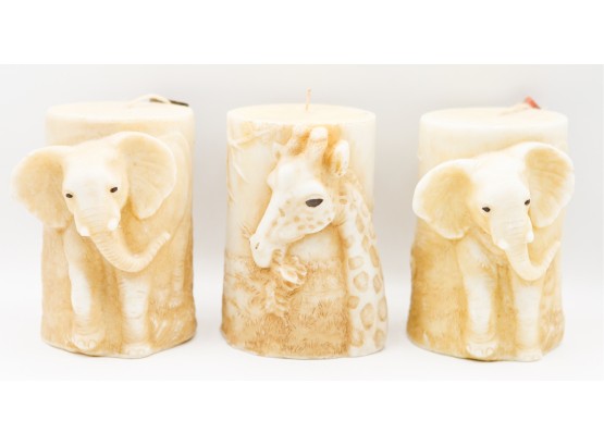 Nature's Kingdom - 3 Elephant Home Decor Candles