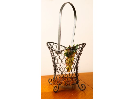 Metal Decorative Basket - H12' - Home Decor