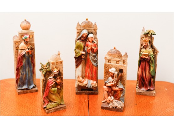 Lot Of 5 Ceramic Figurines - Nativity Scene
