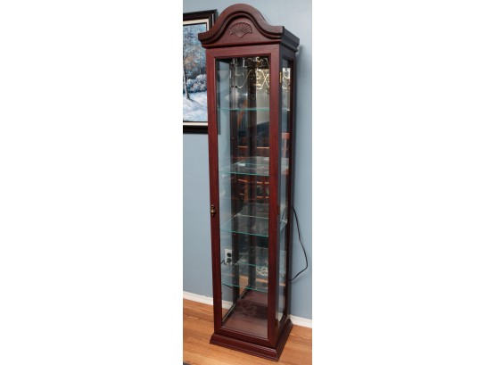 Classic Wooden Curio Cabinet With Light - L15.5' X H75' X D13'