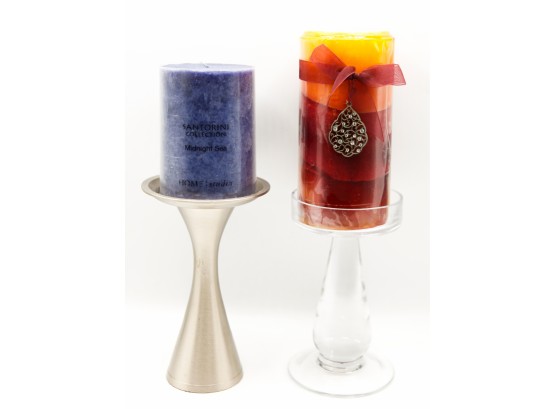 SANTORINI Collection - Pair Of Decorative Candles