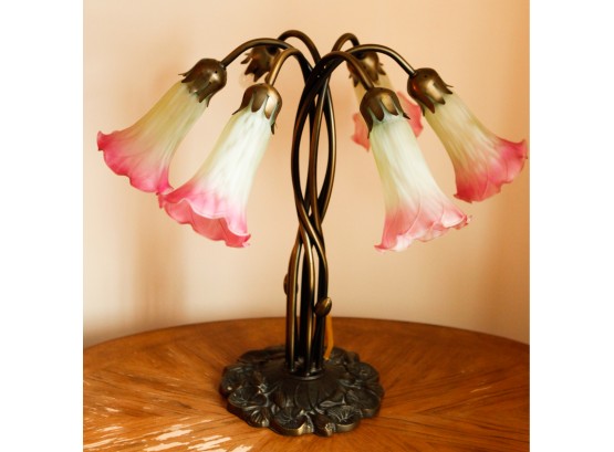 Pair Of Angels Trumpets Lamps -Dale Tiffany Lamp - Tulip Lamp - 6 - L20' X H18.5' X D19'