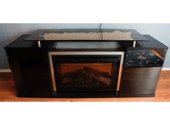 Infrared Electric Dimplex Fireplace (W/ Remote) Entertainment - L75.5' X H33.5' X D21'