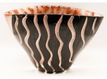 Stunning 'Kosta Boda'  Hand Painted Decorative Bowl - Art - Sweden