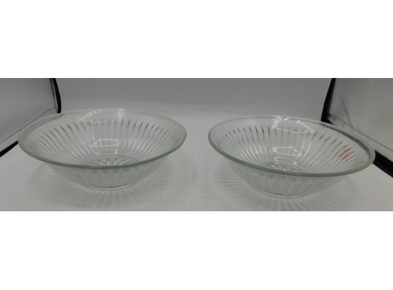 Pair Of Cut Glass Bowls