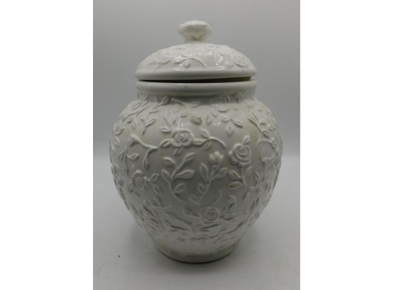 Lovely Home Floral Pattern Canister With Lid