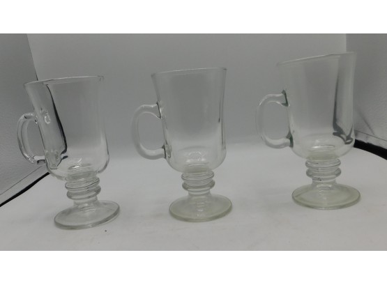 Set Of Glass Irish Coffee Mugs