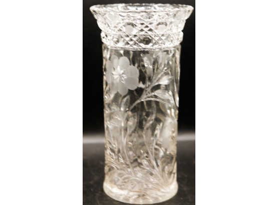 Beautiful Cut Glass Floral Vase