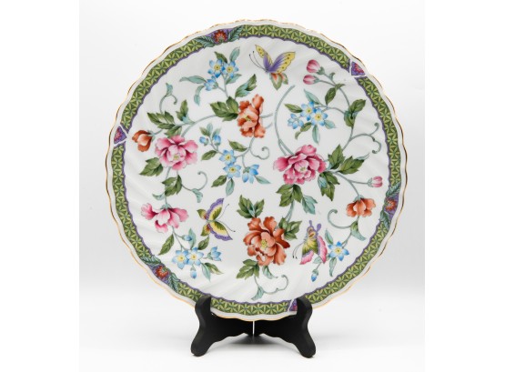 Stunning Floral Decorative 10' Plate - Made In Japan