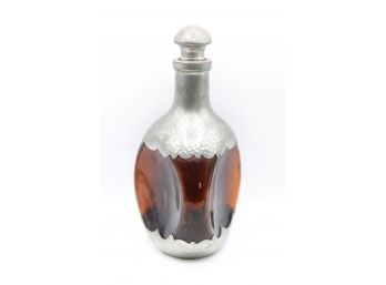 Pewter And Glass Decanter - Caalderop - Made In Holland
