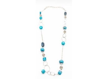 Stunning Beaded Turquoise Beaded Necklace - Costume Jewelry