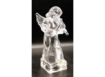 Mikasa Crystal Angel Mandolin Statue Figurine Mikasa Solid Crystal