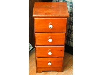 Charming Antique 4 Drawer Wooden Dresser - L11.5' X H27' X D10'